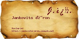 Jankovits Áron névjegykártya